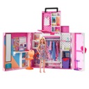 BARBIE SET VEĽKÝ ŠATNÍK + BÁBIKA A DOPLNKY HGX57