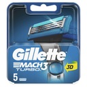 GILLETTE MACH 3 TURBO 5KS NOŽOV VLOŽKY ČEPEĽOV