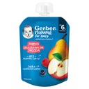 Gerber Mousse Dezert Jablko Hruška Malina Čučoriedka po 6 mesiacoch 80 g