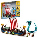 LEGO BLOCKS VIKING LOĎ HAD VEĽKÁ SADA 3v1