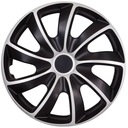 NRM QUAD BICOLOR HUBCAPS 16'' SILVER BLACK 4 KS.