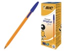 ORANŽOVÉ ORIGINÁLNE JEMNÉ MODRÉ GULIČKOVÉ PERO 20 KS BIC