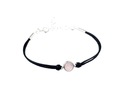 strieborný náramok rose quartz striebro pr925