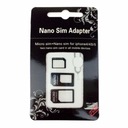 ADAPTÉR NANO MICRO SIM 4v1 iPhone Galaxy HTC