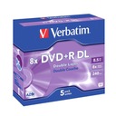 VERBATIM DVD+R 5balenie, 8x, 8,5 GB