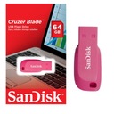 Malý kľúč SANDISK Cruzer Blade 64GB, ružový