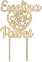 Topper Topper Openwork Heart Names Wedding Wedding