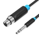 VENTION Kábel XLR samica jack 6,3 samec 23AWG 15m