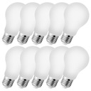 10 x E27 LED žiarovka 6W MILKY teplá dekoratívna Edison