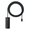 Baseus Lite Series HUB adaptér USB typu C - 4x USB 3.0 2m čierny (WKQX0