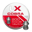 5,5 mm UMAREX COBRA špicaté rebrované pelety 200 ks.