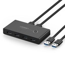 Ugreen spínacia skrinka HUB switch 4x USB 3.2 Gen 1 USB rozbočovač pre 2 PC