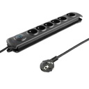 3m Power Strip Predlžovací kábel 6 zásuviek Switch