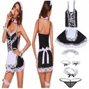 OUTFIT SLUŽINY SEXY ČIERNY KOSTÝM Naughty Maid Disguise HOT M