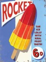 Ovocná Rocket Ice Cream Plechová cedule 30x40 cm