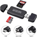 Čítačka SD kariet 3v1 microSD USB C Micro USB 3.0