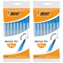 BIC Round Stic Stredné školské kancelárske pero, modré, 1 mm, 16 ks