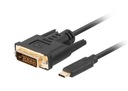 LANBERG KÁBEL USB-C(M) 1M CA-CMDV-10CU-0010-BK