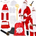 SANTA CLAUS OUTFIT PREMIUM KOSTÝM 12v1 VELÚROVÝ PROFESIONÁLNY PLYŠ