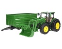 Bruder 03155 John Deere 7R 350 ťahač s prívesom