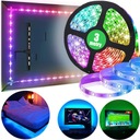 RGB LED PÚH USB S DIAĽKOVÝM 3M TV FARBA PODSVIETENIA DIAĽKOVÉ 3m