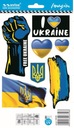 NÁLEPKA APLIKUJTE ODZNAK TETOVANIA NA AUTO A KOLEKCIU LOVE UKRAINE 12,5x17,1cm