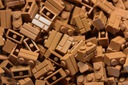 Lego stredná nugátová nugátová tehlová tehla 1x2 98283 80ks