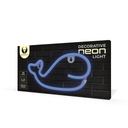 LED neónový nápis WHALE Blue. Batérie Forever Light USB