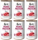 BRIT Mono proteínové krmivo pre psov hovädzie mäso 6x400g