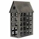 LAMPIÓN VIANOČNÝ kovový STRIEBORNÝ škandinávsky loft 45x30x14cm