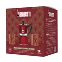 Súprava Bialetti Moka Express 6tz Red + 2 šálky