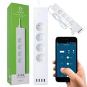 WIFI SMART Power Strip Predlžovací kábel 4 x USB 4 Zásuvky Plán WOOX