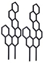2x Rastlinná kvetinová podpera, rebrík na pergolu 28,5 cm
