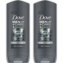 Dove Men sprchový gél Charcoal Clay 400 ml x 2