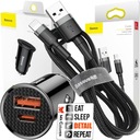 BASEUS PPS SADA NABÍJAČKY DO AUTO + LIGHTNING QC3.0 USB KÁBEL 2,4A 1M