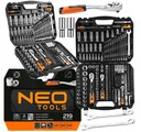 Súprava nástrčných kľúčov ZÁSUVKOVÉ KĽÚČE V POUZDRI 219 ELEMENTOV NEO TOOLS