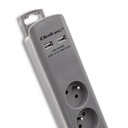 Protiprepäťový predlžovací kábel 6gn 2xUSB 1,8m