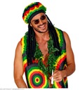 SUPER parochňový baret s dredmi Rasta 01899W Čiapka Jamaica Dreadlocks Bob Marley