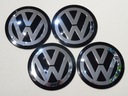 4 x Hliníkové nálepky na stredovú krytku na ráfiky VOLKSWAGEN VW 90 mm