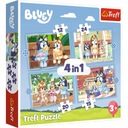 Trefl Puzzle 4v1 Bluey 71 ks | deti 3+ Obrázky pre malých nadšencov rozprávok