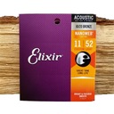 Elixir NanoWeb - 80/20 Bronz - Custom Light 11-52