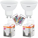 2x LED žiarovka GU10 4,5W RGB+W 2700K OSRAM + DIAĽKOVÉ OVLÁDANIE