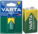 VÝKONNÁ 1x BATÉRIA BATÉRIA 9V 200 mAh 8,4V 6F22 VARTA BATÉRIA