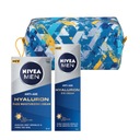 NIVEA MEN Sada pánskej kozmetiky Očný krém + Krém na tvár + Kozmetická taštička