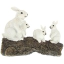 Figúrka zajačikov bielych králikov