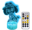 NOČNÁ LAMPA PAW PATROL SKYE 3D LED + DIAĽK