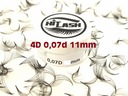 HITLASH hotové mihalnice 500 mihalníc 4D 0,07D 11mm