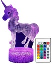 3D LED LAMPA JEDNOROŽEC JEDNOROŽEC PEGASUS PONY