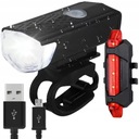 BICYKLOVÁ LAMPA ZADNÁ PREDNÁ LED SÚPRAVA KĽÚČKY USB 2