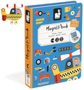 Magnetické puzzle JANOD VOZIDLÁ Autá MAGNETIBOOK 3+ Dopravné prostriedky